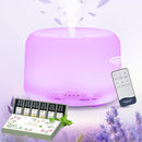 Diffusers for Essential Oils Large Room 500ML+6 Oil Set, Bluetooth Speaker+Remote+8 RGB Lights Essentail Oil Diffuser, Easy to Use & 23Db 100% Quiet Oil Diffuser Large Room, Diffusers for Home by TinyTreasures Baby Boutique