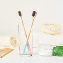 Biodegradable Bamboo Charcoal Toothbrushes, Soft Bristle, Eco-Friendly, Sustainable, BPA Free, Organic, Compostable, Travel Toothbrushes, 6 Pack by TinyTreasures Baby Boutique