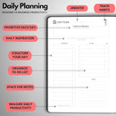 Undated Daily Planner – 3-Month A5 Productivity Organizer with Full Page Per Day, Hourly Schedule, Goal Setting, Habit Tracker, Weekly & Monthly Pages – Hardcover Time Management Notebook (Red) by TinyTreasures Baby Boutique