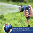 FANHAO Garden Hose Nozzle 100% Heavy Duty Metal Water Hose Sprayer with 8 Spray Patterns, High Pressure Spray Nozzle with Thumb Control, On Off Valve for Watering Plants, Washing Cars & Pets, Blue by GreenHaven Gardens
