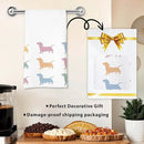Dachshund Kitchen Towel, Waffle Weave Microfiber Wiener Dog Hand Towel, for Women, Dachshund Decor Accent for Bathroom or Kitchen by CozyNest Decor