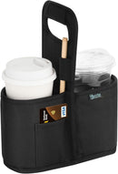 Beautyflier Drink Carrier with Handle for Delivery Reusable Insulated Coffee Cup Carrier Portable 2 Cup Holder with Handle Organizer Tote Bag for Hot & Cold Drinks by TinyTreasures Baby Boutique