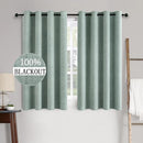 MIULEE Linen Texture Curtains for Bedroom Solid 100% Blackout Thermal Insulated Seafoam Green Curtains Grommet Room Darkening Drapes for Living Room Nursery 52x63 Inch (2 Panels) by TinyTreasures Baby Boutique