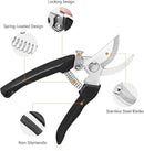 Garden Scissors for Plant, Tip Pruning Shears for Cutting Flowers, Trimming Plants, Bonsai and Fruits Picking (Black Bypass Blade Pruner) by GreenHaven Gardens