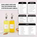 Molimoli Oil and Vinegar Dispenser with Metal Pour Spout, Weighted Pourer, Glass Bottle Dispenser for Kitchen, Olive Oil Cruet, Glass Olive Oil Bottle | 500ml, Set of 2 by CozyNest Decor