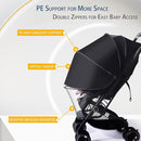 UPF50+ Sunshade Stroller Cover, Universal Breathable 3D Baby Mosquito Net, 2-in-1 Stroller Sun Shade with Two-Way Zipper, UV Protection, Privacy Netting for Stroller by TinyTreasures Baby Boutique