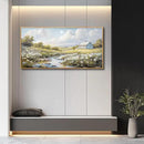 PHAOHUAXM Wall Art For Living Room Large Canvas Wall Decor For Bedroom Flower Watercolour Painting Office Decoration Countryside Scenery Mural Artwork Ready To Hang Home Decor 24x48 In Wood Framed by CozyNest Decor