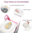 Primlect Potty Training Seat, 2-in-1 Toddler Toilet Seat with Step Stool, Ultra-Stable Potty Chair Attachment, Adjustable Seat and Step Ladder, Non-Slip Design, Splash Guard for Boys and Girls(Pink) by TinyTreasures Baby Boutique