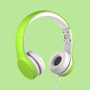 LilGadgets Connect+ Wired Kids Headphones for School with Mic, Volume Limited & Noise Reduction, On-Ear Headset with Cord, SharePort Technology for Multiple Kids & SoftTouch Padding, Green by TinyTreasures Baby Boutique