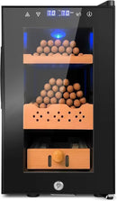 Electric Cigar Humidor, 25L 200 Counts Large Capacity,Thermostatic Electric Cooler Cabinet with Digital LED Screen, Safety Lock,Smart Humidity & Temp Control, Gifts for Men by CozyNest Decor