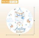 Personalized Baby Crib Bedding Set, 5 Pcs Custom Name Baby Crib Set with Double Layer Blanket, Soft Blue Moon Bear Nursery Bedding Set for Girls Boys, Customized Gifts for Toddlers Infants by TinyTreasures Baby Boutique