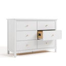 Graco Sasha 6 Drawer Dresser (White) – GREENGUARD Gold Certified, Wood Storage for Nursery or Kids’ Room, Safe Interlocking Drawer System & Easy Assembly with Pre-Installed Tracks by TinyTreasures Baby Boutique