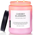 M&SENSE Cherry Blossom Scented Spring Candle, 19.4oz 110 Hours Long Lasting Natural Soy Wax Stress Relief Aromatherapy Romantic Candle for Women & Bedroom Decor by CozyNest Decor