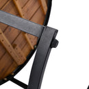 6-Piece Outdoor Sectional Sofa Set with Round Nesting Coffee Tables and Seating Sofa with Cushions for Patio, Porch and Garden (Beige)