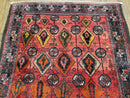 4 x 8 Handmade Baluch Afghan Turkoman Tribal Wool Rug Organic Dyes 8x4 Carpet