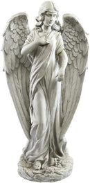 Alpine Corporation 31" Tall Indoor/Outdoor Angel Statue Yard Art Decoration, Light Gray by GreenHaven Gardens