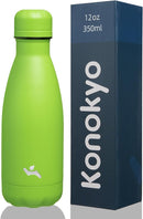 Insulated Water Bottles,12 oz Double Wall Stainless Steel Vacumm Metal Flask for Sports Travel,Green by CozyNest Decor