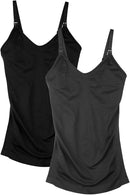Womens Maternity Nursing Tank Cami for Breastfeeding with Adjustable Straps by TinyTreasures Baby Boutique