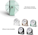 Analog Alarm Clock, Silent Non-Ticking Quartz Movement, Battery-Operated with Snooze & On-Demand Light, Easy to Set Gentle Wake Bedside Desk Clock, Ideal for Home, Travel, Office (Green) by CozyNest Decor