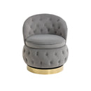 360 Degree Swivel Cuddle Barrel Accent Storage Chairs, Round Armchairs with Wide Upholstered, Fluffy Velvet Fabric Chair for Living Room, Bedroom, Office, Waiting Rooms
