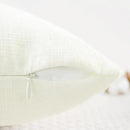 CaliTime Throw Pillow Covers Decorative 18 X 18 Inches Pack of 2 Cozy Chenille Cushion Cases for Couch Sofa Bed Living Room Home Cream by CozyNest Decor
