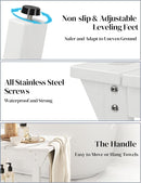 Waterproof Shower Bench, Poly Lumber Shower Stool for Shaving Legs, Shower Chair Seat with Storage Shelf and Handles, Bathroom Bench for Inside Shower, Non-Slip by TinyTreasures Baby Boutique