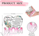 Mothers Day Gifts Best Mom Gifts -Gifts for Mom from Daughter Son - Best Mom Ever Gifts Unique Mother Birthday Acrylic Heart-Shaped Plaque Desk Decorations Present for Mom Christmas Anniversary by CozyNest Decor