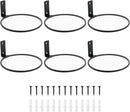 6 Pack 6 Inch Wall Flower Pot Holder Ring Plant Hanger, Metal Planter Hooks Wall Mounted Bracket Heavy Duty for Outdoor Indoor by GreenHaven Gardens
