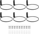 6 Pack 4 Inch Wall Flower Pot Holder Ring Plant Hanger, Metal Planter Hooks Wall Mounted Bracket Heavy Duty for Outdoor Indoor by GreenHaven Gardens