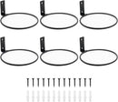 6 Pack 8 Inch Wall Flower Pot Holder Ring Plant Hanger, Metal Planter Hooks Wall Mounted Bracket Heavy Duty for Outdoor Indoor by GreenHaven Gardens
