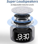 Upgraded 【3 in 1】 White Noise Sound Machine Alarm Clock Night Light with Double Alarms Backup Battery 30 Sleeping Sounds for Baby Kids Adults 32 Level Volume 5 Timers Memory Function 15 Wake Up Sounds by TinyTreasures Baby Boutique
