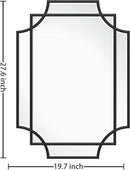 Bathroom Mirror for Wall Black Farmhouse Wall Vanity Mirror for Over Sink Wood Framed Beveled Mirrors Deco（20 * 28IN/Black） by CozyNest Decor