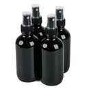 4 PCS, 4 oz Black Glass Mini Spray Bottles, Fine Mist, Refillable Containers for Cleaning Solutions and Skin Care by GreenHaven Gardens