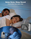 Upgrade Video Baby Monitor with Camera and Audio 6" Large Screen, 35-Hrs Battery, No WiFi Baby Monitor, Remote Pan/Tilt/Zoom Camera, 2-Way Talk, Night Vision, Temperature, 1000ft Range by TinyTreasures Baby Boutique