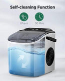 Silonn Ice Makers Countertop, 9 Cubes Ready in 6 Mins, 26lbs in 24Hrs, Self-Cleaning Ice Machine with Ice Scoop and Basket, 2 Sizes of Bullet Ice by CozyNest Decor