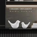Notakia Small White Birds Statues Home Decor Modern Style Decorative Ornaments for Living Room, Bedroom, Office Desktop, Cabinets (2Pcs White Birds) by CozyNest Decor