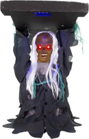 Haunted Hill Farm Tombstone Lifter by Tekky, Battery-Operated, Sound Activated Animatronic Zombie with Sound Effects and Lights for Indoor or Covered Outdoor Creepy Halloween Decoration