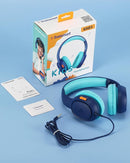 Tronsmart Kids Headphone for School Travel, Foldable Safe Volume 85/93dB, HD Stereo Sound Over-Ear Boys Girls Headphones for Kid, 3.5mm Kids Headphones with Cord for iPad, Kindle, Tablets,KH01(Blue) by TinyTreasures Baby Boutique