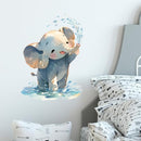 Cartoon Baby Elephant Wall Decals Removable Animal Vinyl Stickers for Nursery Bathroom and Kids Playroom Water Play Decor Peel and Stick Wall Art by TinyTreasures Baby Boutique
