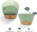 ZMTECH 12 Inch Hanging Planters for Indoor Plants, 2 Pack Self Watering Hanging Planter with Visual Reservoir, Hanging Pots for Plants Outdoor with Drainage Hole and Plant Hanger(Green) by CozyNest Decor