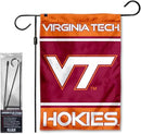 Virginia Tech Hokies Garden Banner Flag with Flag Pole Stand Set by GreenHaven Gardens