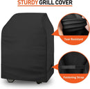Small Grill Cover for Outdoor Grill 32 Inch, Heavy Duty Waterproof 2 Burner Gas BBQ Cover Compatible with Weber Spirit Charbroil Nexgrill with Collapsed Side Tables by GreenHaven Gardens