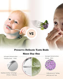 Stainless Steel Toddler Suction Plate with Lid, Deeper 9" Divided Plates with Removable Silicone Sleeves for Kids, Non Toxic & BPA Free | Unbreakable Baby Snack Dishes Set of 2, Pink & Lilac by TinyTreasures Baby Boutique