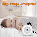 Sleepbox Sleep Sound Machine Portable Noise Machine with 30 Soothing Sounds 4 Timer Memory Function Rechargeable Battery 32 Volume Levels for Sleeping Traveling Relaxing for Baby Kids Adults (White) by TinyTreasures Baby Boutique