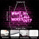 WLHOPE What If It All Works Out Neon Sign Pink Neon Signs for Wall Decor Dimmable Neon Lights LED Sign for Bedroom,Living Room,Bar,Party,Christmas,Birthday Gift by GreenHaven Gardens