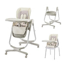 6 in 1 Convertible High Chairs for Babies and Toddlers,Portable High Chair with Dishwasher Tray and 4 Wheel,Booster Seat for Dining Table,Foldable Toddle and Baby Feeding Highchair (White) by TinyTreasures Baby Boutique