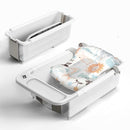 Collapsible Baby Bathtub - Large Capacity Baby Bath Tub with Thermometer & Soft Cushion | Portable Travel Newborn Infant Bathtub | Foldable Toddler Bathtub for Baby 0 to 36 Months (no Stand) by TinyTreasures Baby Boutique