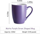 Coffee Mugs Set of 6, 12oz Ceramic Coffee Mugs with Handle, Matte Porcelain Purple Coffee Mug for Latte, Tea, Cocoa, Cappuccino, Cups for Women Men for Home Restaurant Mug (Purple) by CozyNest Decor