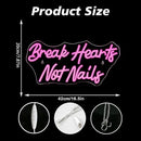 Break Heart Not Nails Neon Sign for Wall Decor,Neon Light Pink LED Neon Light for Bedroom Nails Salon Beauty Room Shop Decoration Gift by GreenHaven Gardens