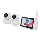 VTech VM924-2 Remote Pan-Tilt-Zoom Baby Monitor with 2 Cameras & Audio,5" LCD Screen,Up to 17Hrs Video Streaming&31Hrs Battery for Audio,Night Vision,1000ft Range,Soothing Sounds,Temperature Sensor by TinyTreasures Baby Boutique